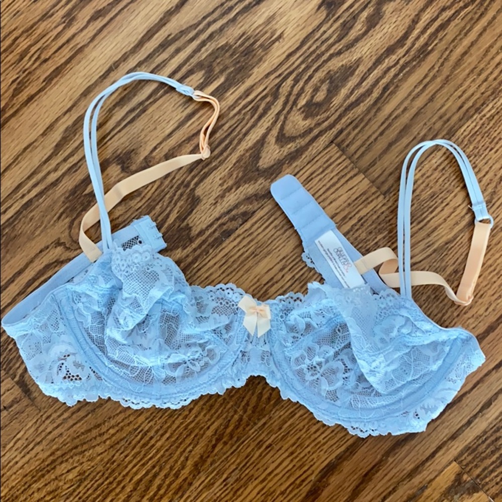 Sheer lace bra